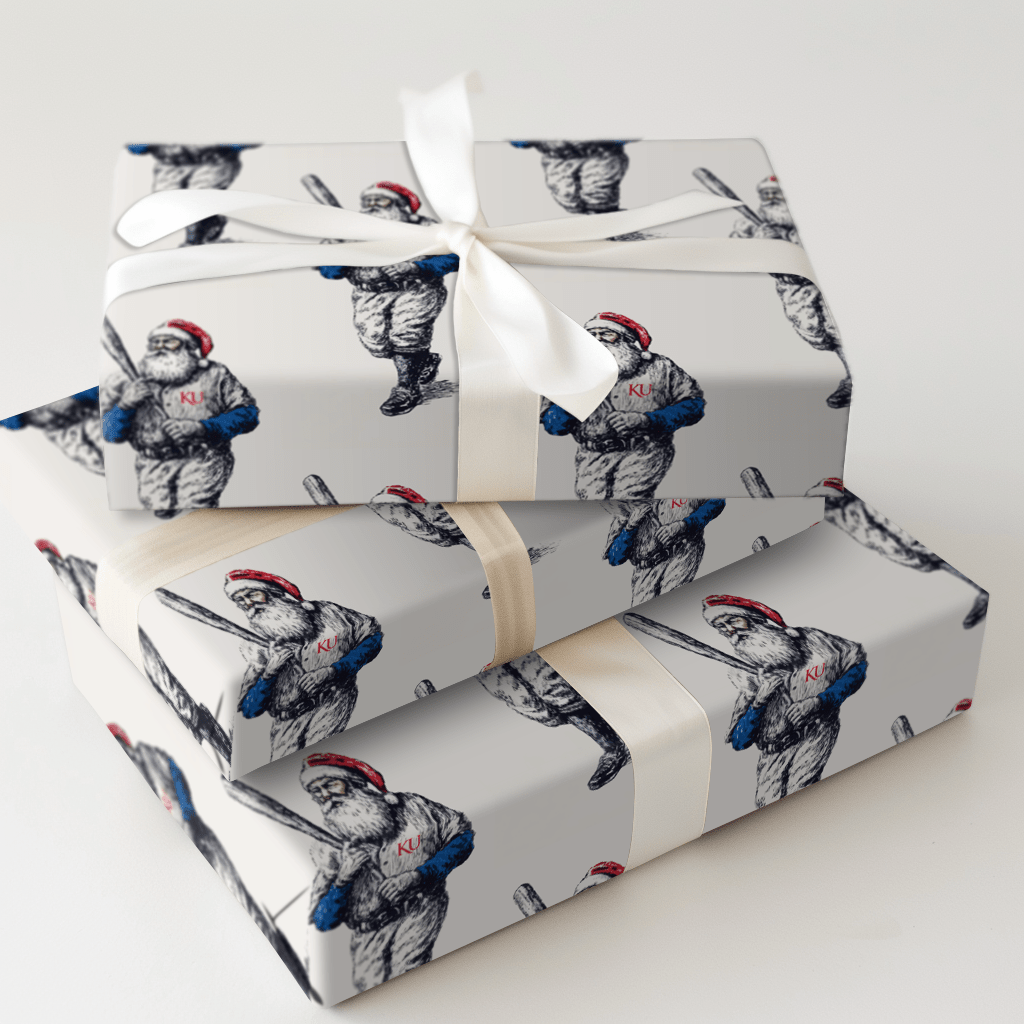 Jayhawk Holiday Homer - Wrapping Paper - Aspen & Arlo