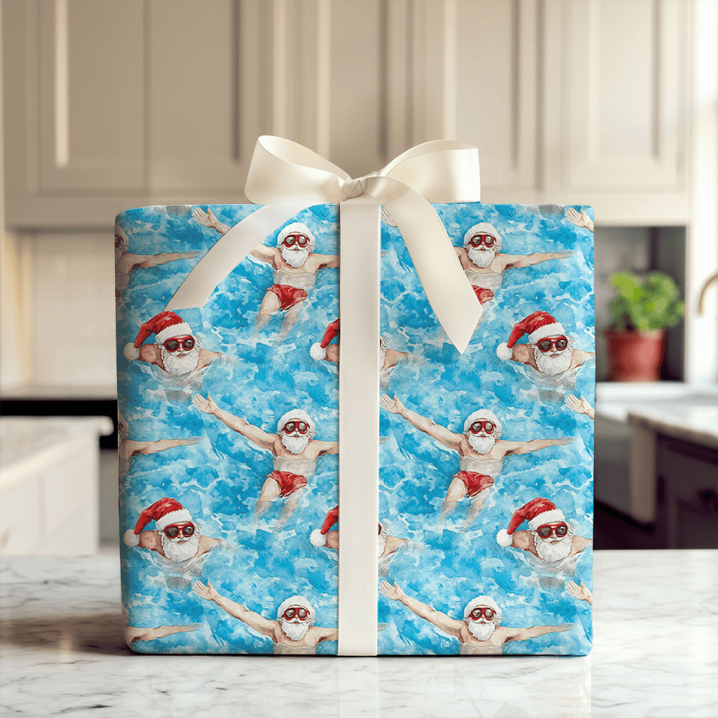 A Dip in the North Pool - Wrapping Paper - Aspen & Arlo