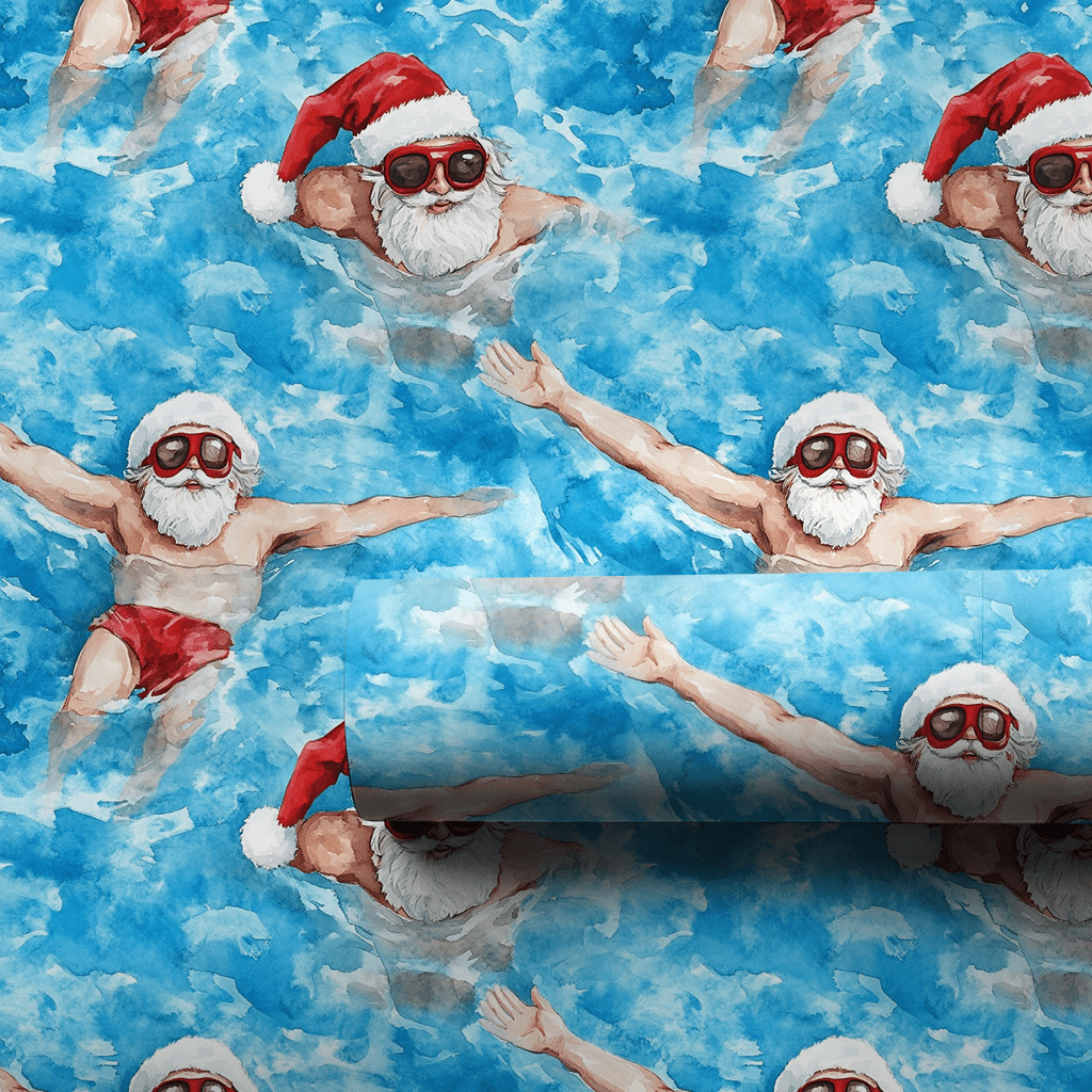 A Dip in the North Pool - Wrapping Paper - Aspen & Arlo