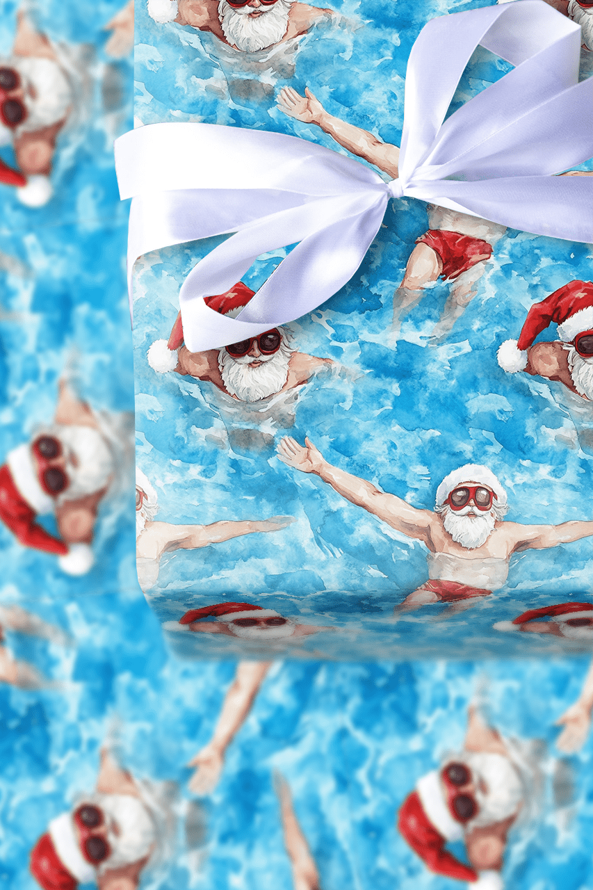 A Dip in the North Pool - Wrapping Paper - Aspen & Arlo