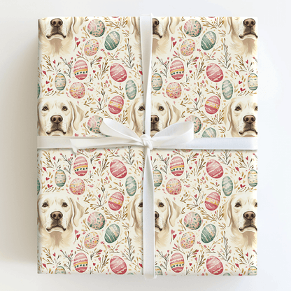 Easter Eggs with the White Lab - Wrapping Paper - Aspen & Arlo