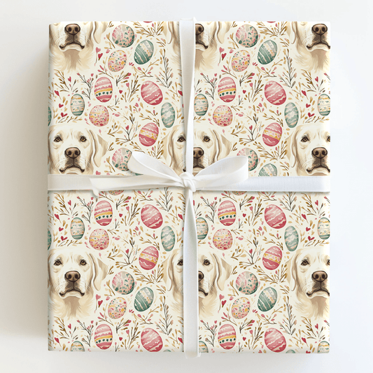 Easter Eggs with the White Lab - Wrapping Paper - Aspen & Arlo