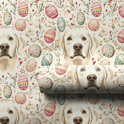 Easter Eggs with the White Lab - Wrapping Paper - Aspen & Arlo
