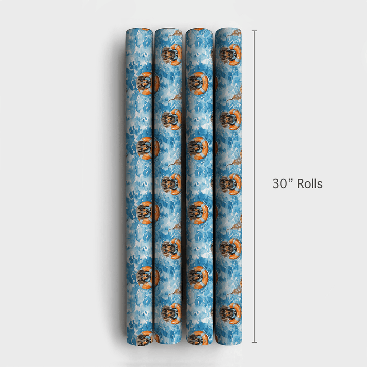 Pool Day with the Dachshunds - Wrapping Paper - Aspen & Arlo