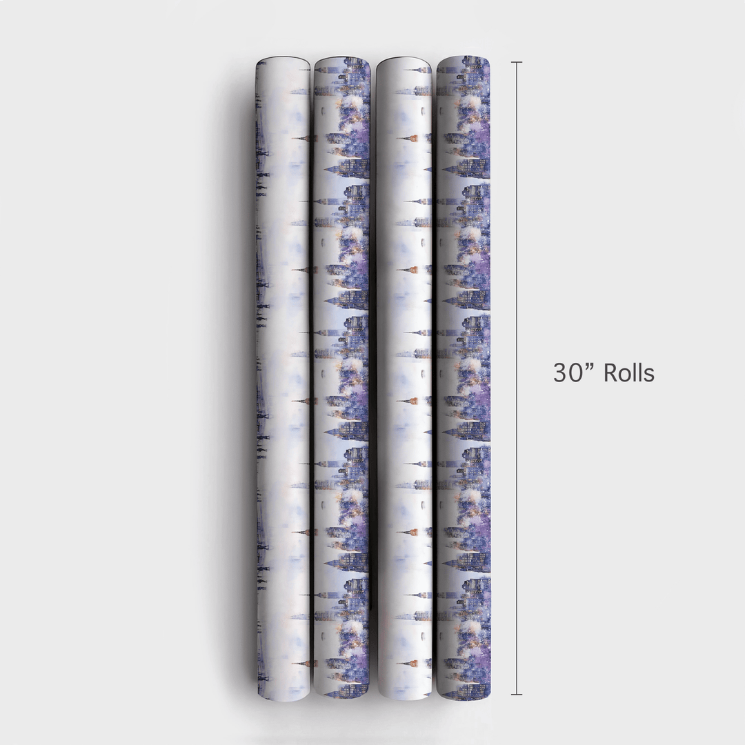 Skate the Skyline - Wrapping Paper - Aspen & Arlo