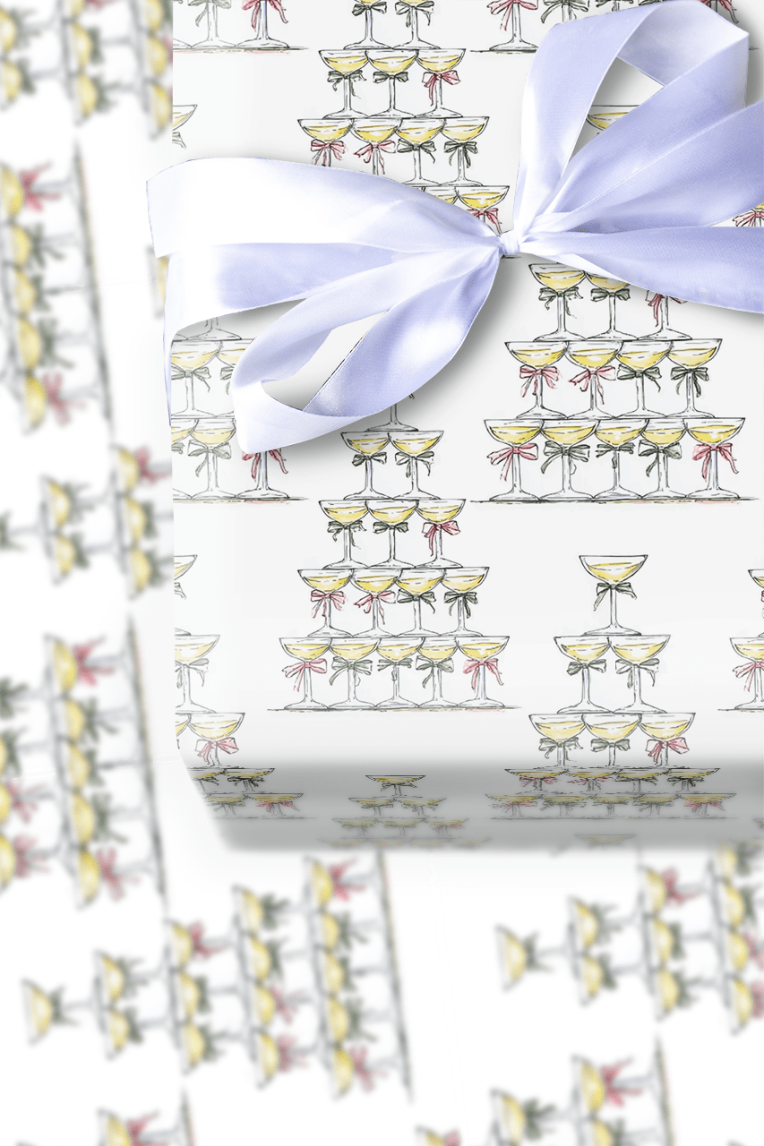 Champagne Christmas - Wrapping Paper - Aspen & Arlo