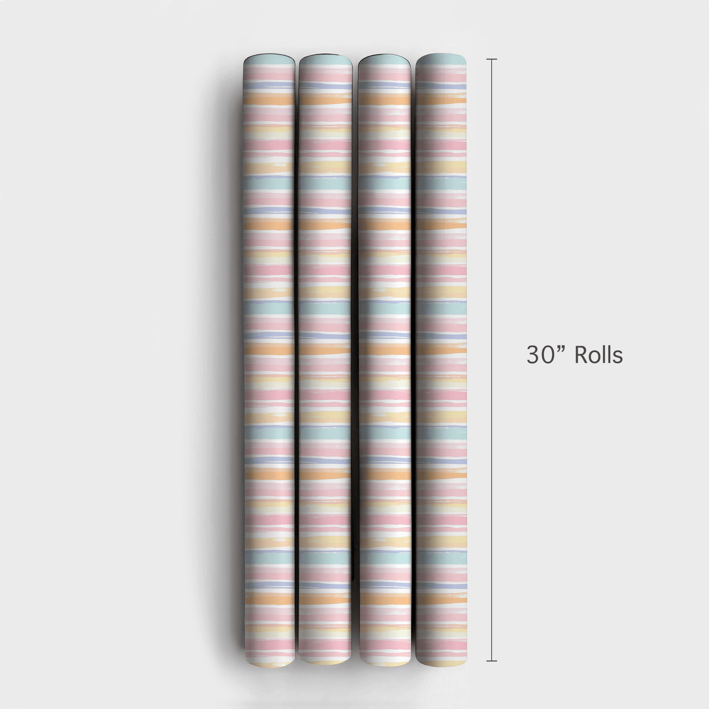 Pastel Stripes and Party Lights - Wrapping Paper - Aspen & Arlo