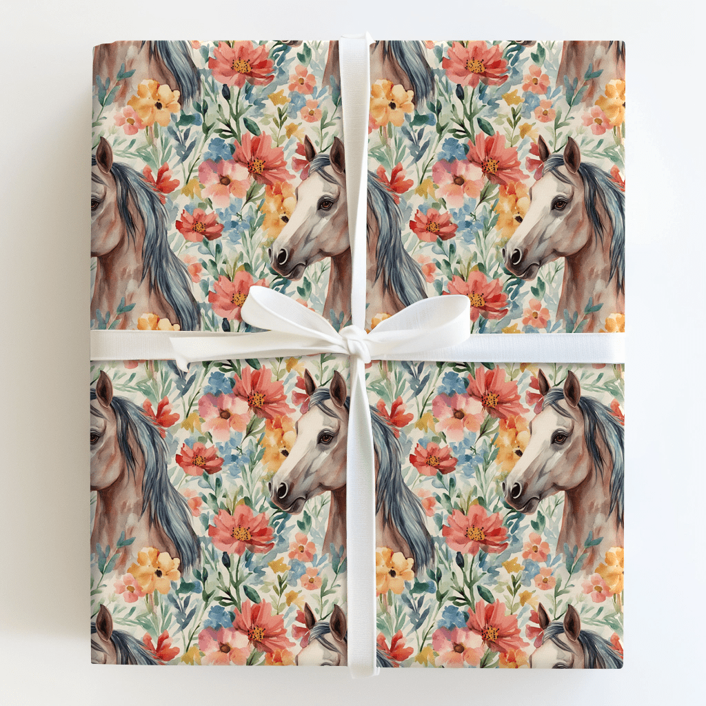 Garden Day with the Arabian - Wrapping Paper - Aspen & Arlo