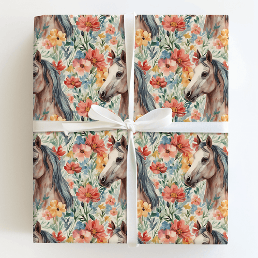 Garden Day with the Arabian - Wrapping Paper - Aspen & Arlo