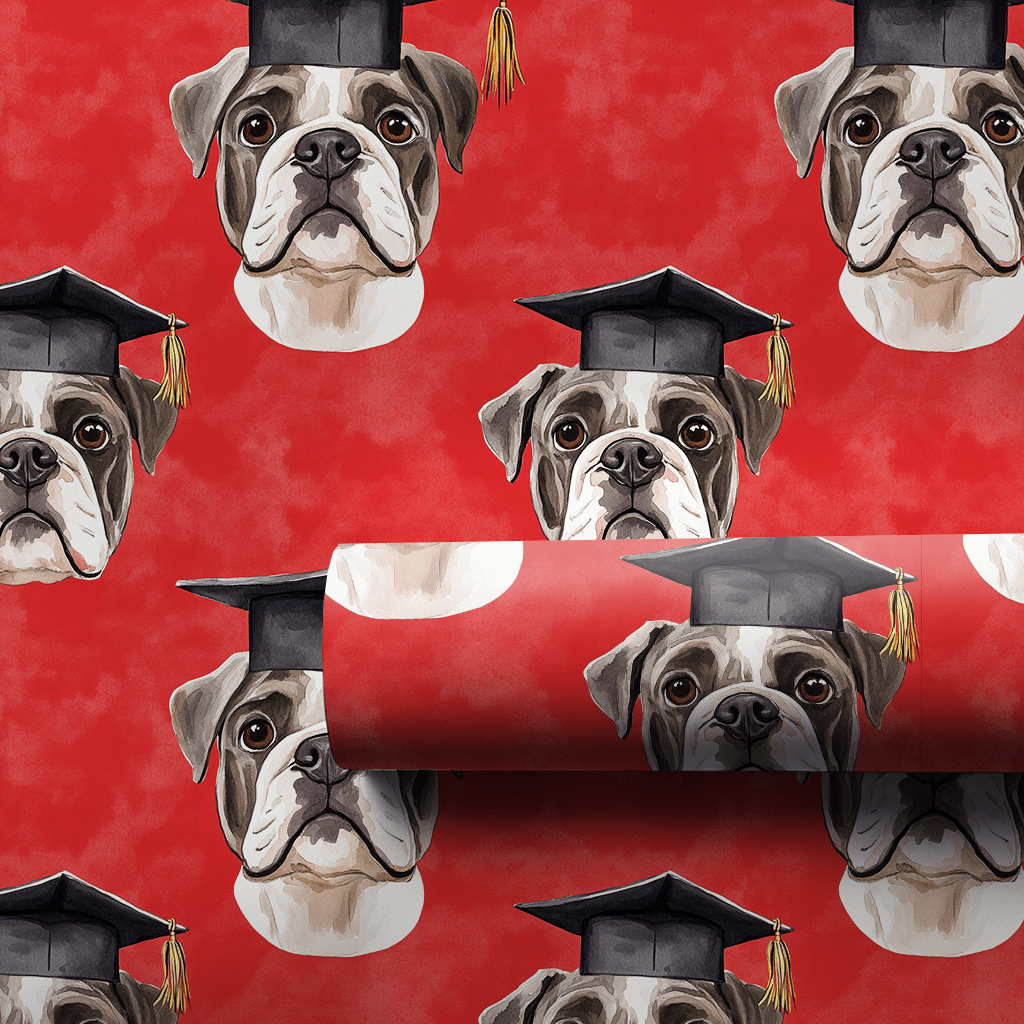 Bulldogged That Degree - Wrapping Paper - Aspen & Arlo