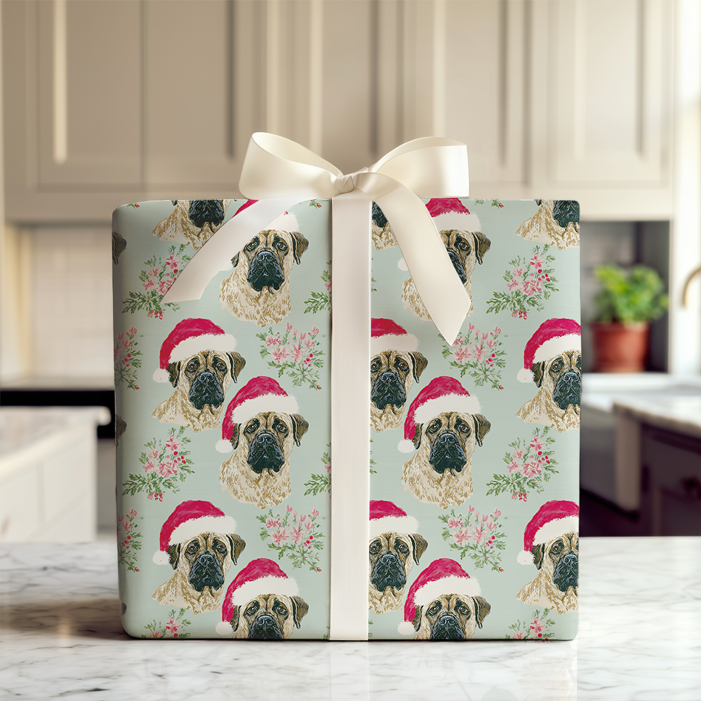 Pretty Bullmastiff Christmas
