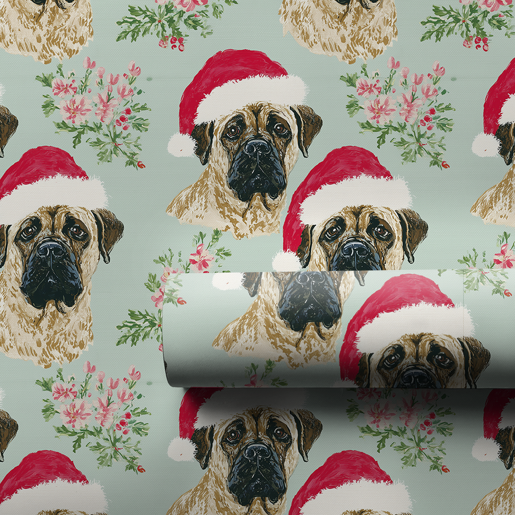 Pretty Bullmastiff Christmas