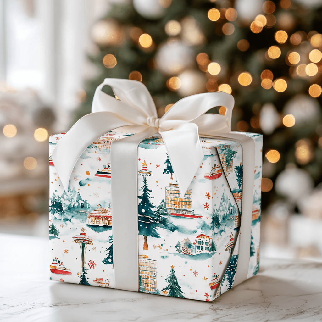 Festive Seattle - Wrapping Paper - Aspen & Arlo