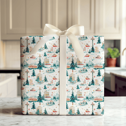 Festive Seattle - Wrapping Paper - Aspen & Arlo