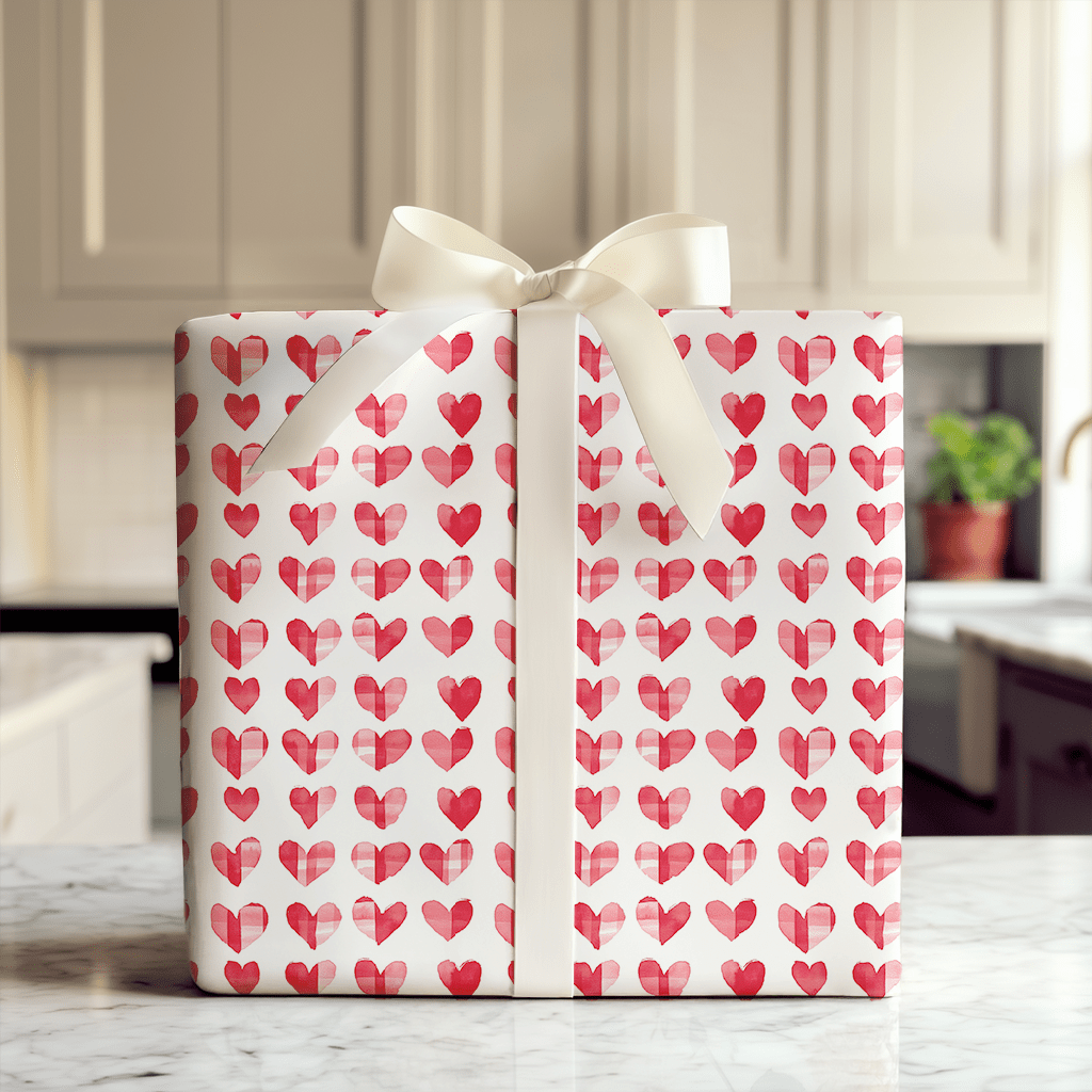 Patchwork Hearts - Wrapping Paper - Aspen & Arlo