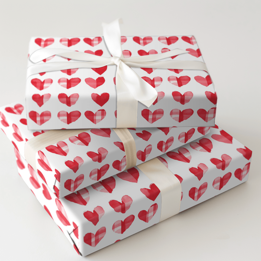 Patchwork Hearts - Wrapping Paper - Aspen & Arlo