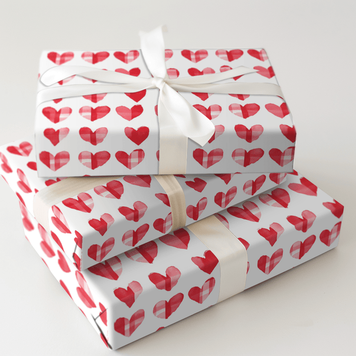 Patchwork Hearts - Wrapping Paper - Aspen & Arlo