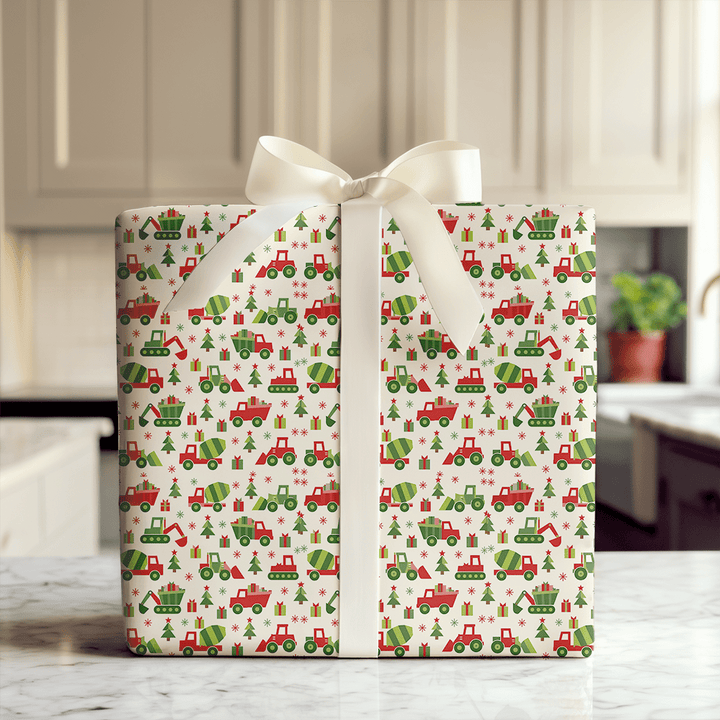 Retro Construction Crew - Wrapping Paper - Aspen & Arlo