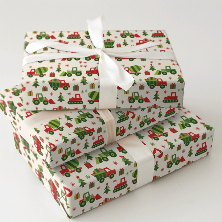 Retro Construction Crew - Wrapping Paper - Aspen & Arlo