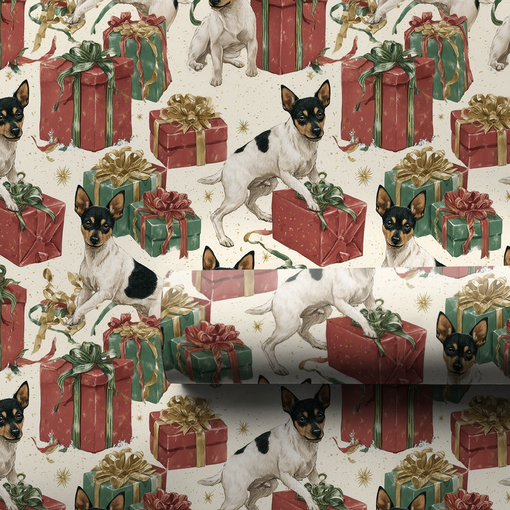 Rat Terrier Christmas Mischief