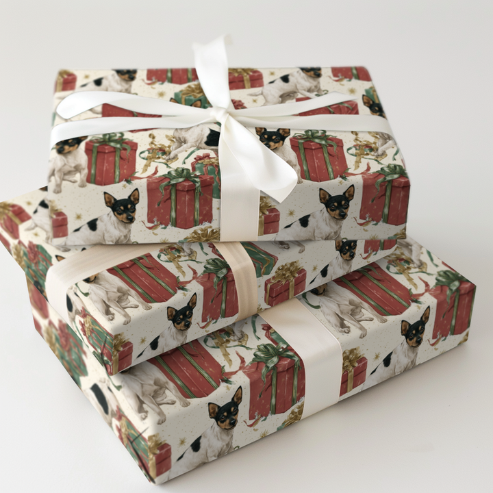 Rat Terrier Christmas Mischief