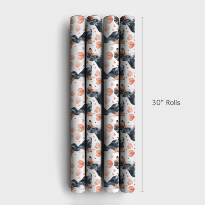 Dachshund Valentine - Wrapping Paper - Aspen & Arlo