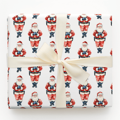 Santa's Got the Law - Wrapping Paper - Aspen & Arlo