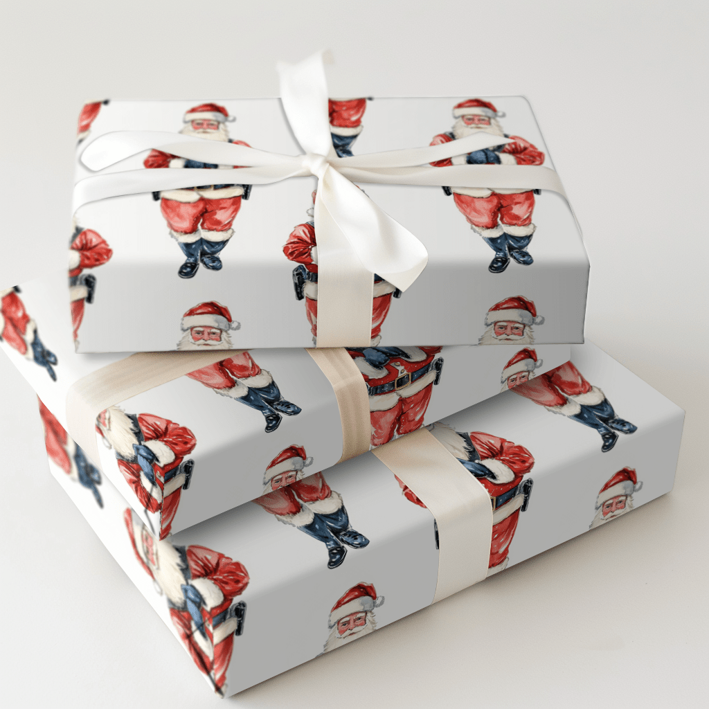 Santa's Got the Law - Wrapping Paper - Aspen & Arlo