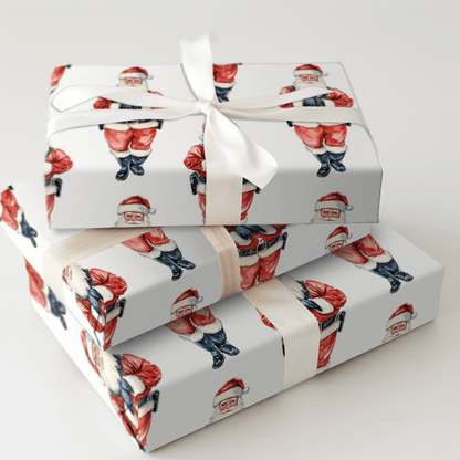 Santa's Got the Law - Wrapping Paper - Aspen & Arlo