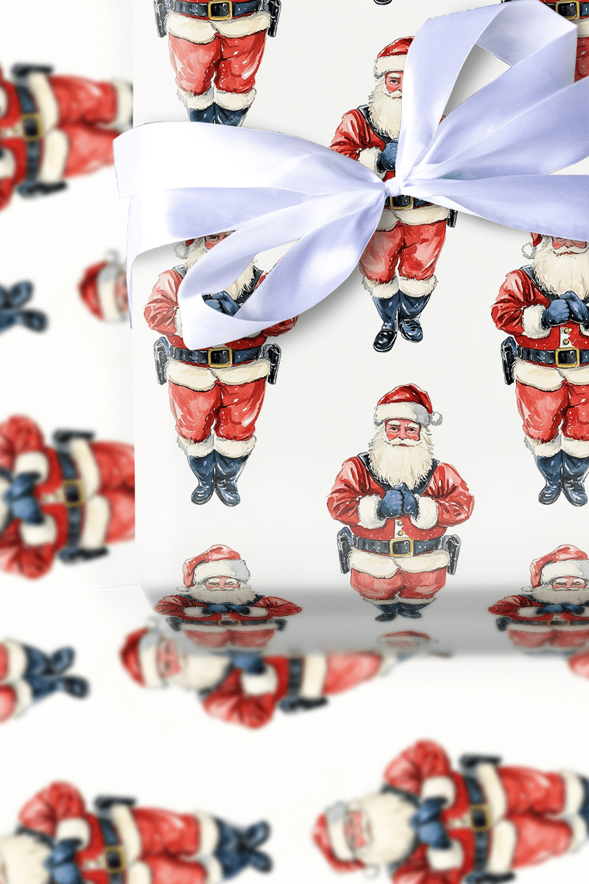 Santa's Got the Law - Wrapping Paper - Aspen & Arlo