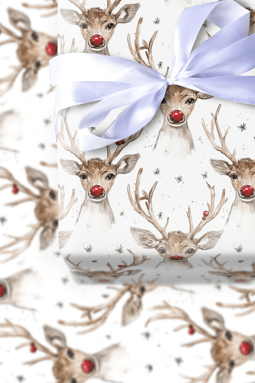 Antlers and Sparkle - Wrapping Paper - Aspen & Arlo