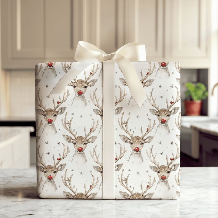 Antlers and Sparkle - Wrapping Paper - Aspen & Arlo