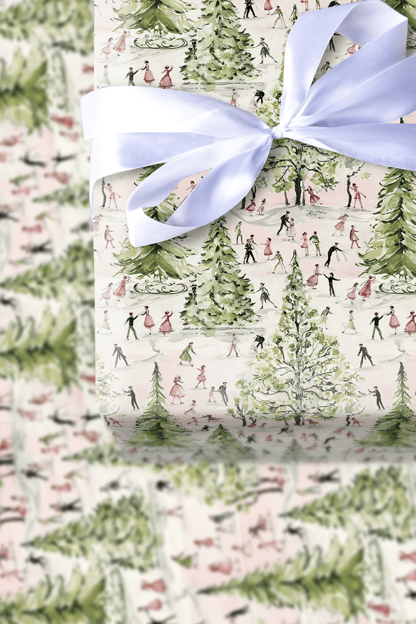 Ice Skating Before - Wrapping Paper - Aspen & Arlo