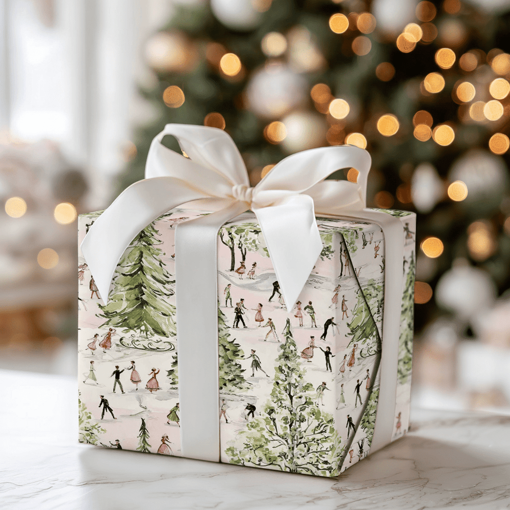 Ice Skating Before - Wrapping Paper - Aspen & Arlo