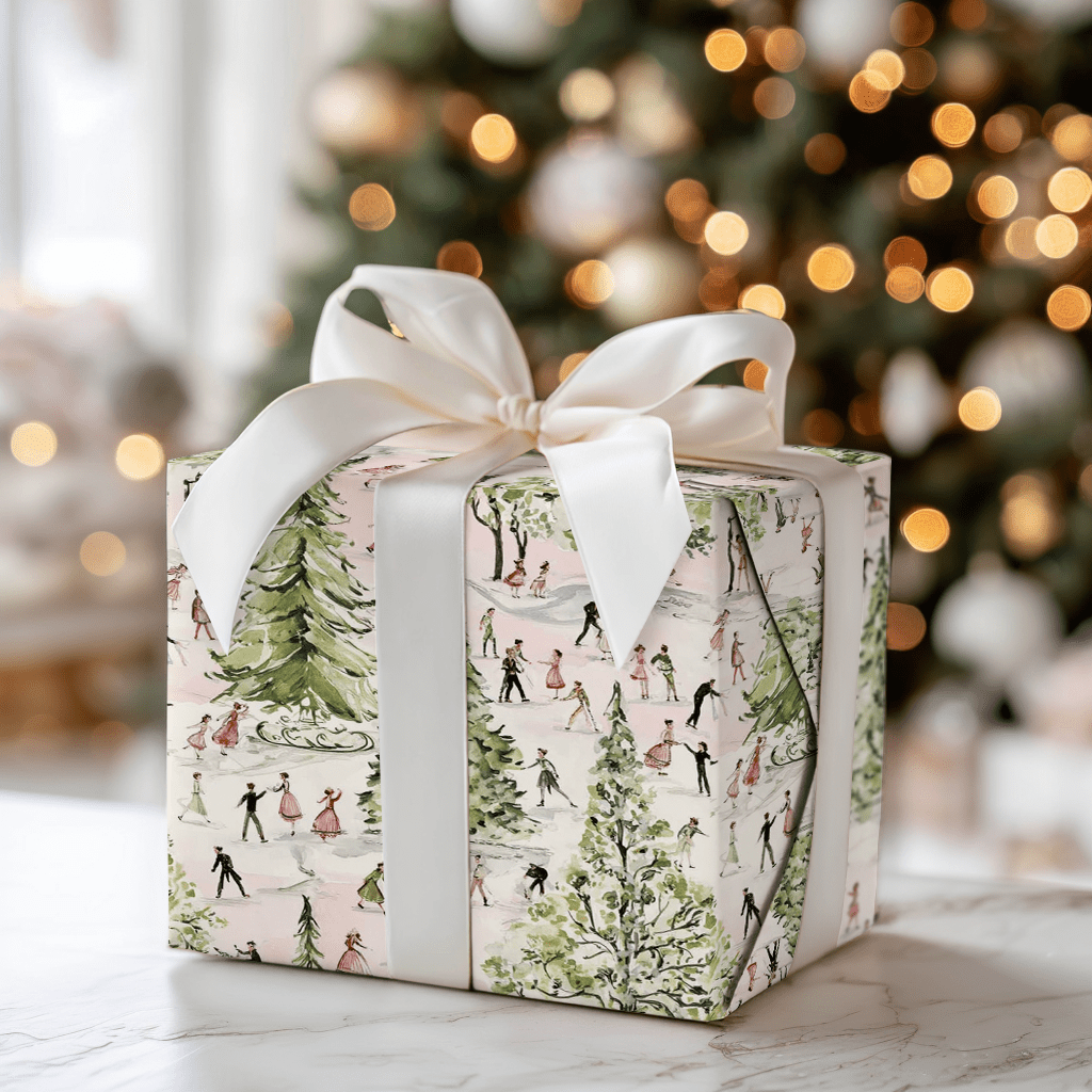 Ice Skating Before - Wrapping Paper - Aspen & Arlo