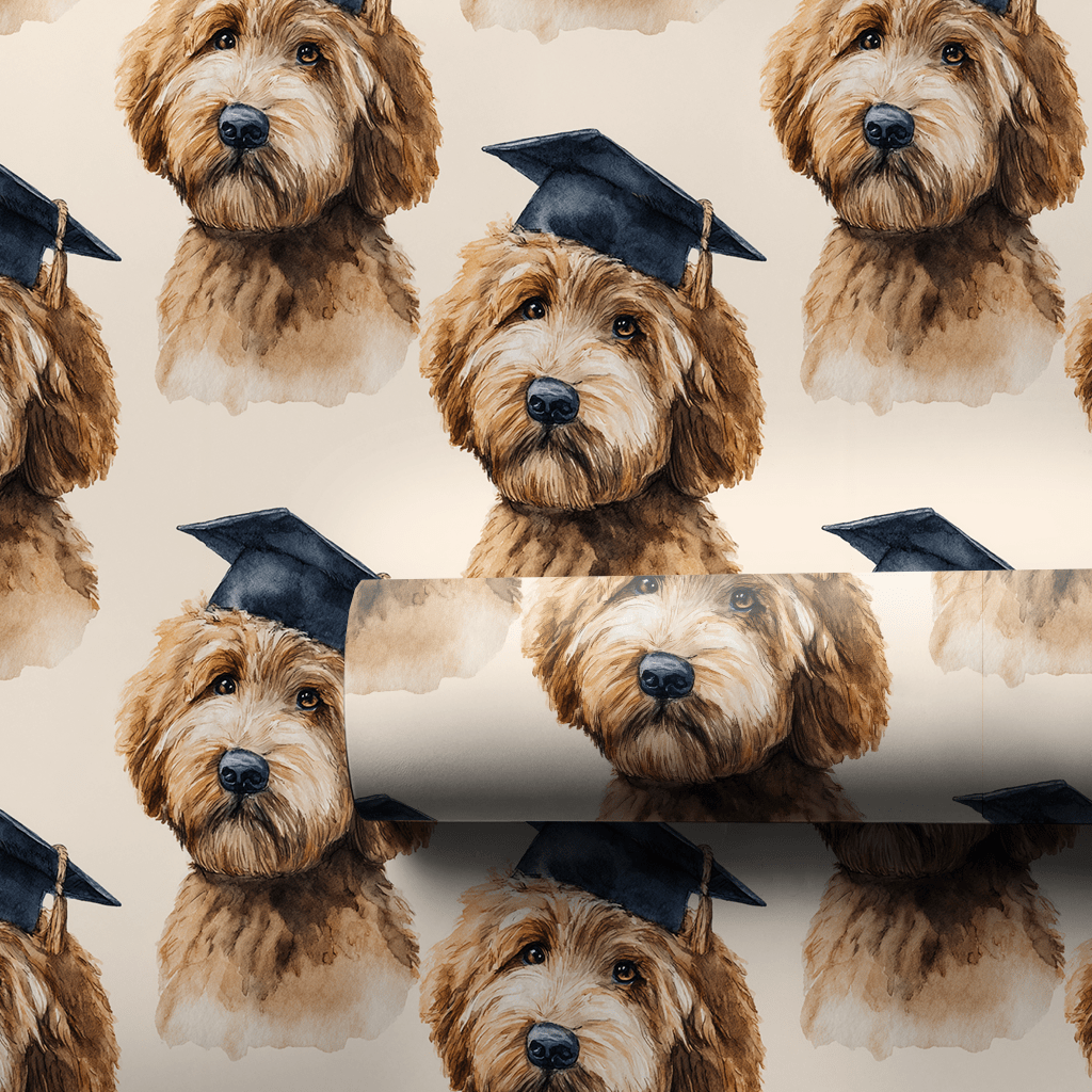 Grad Dog - Wrapping Paper - Aspen & Arlo