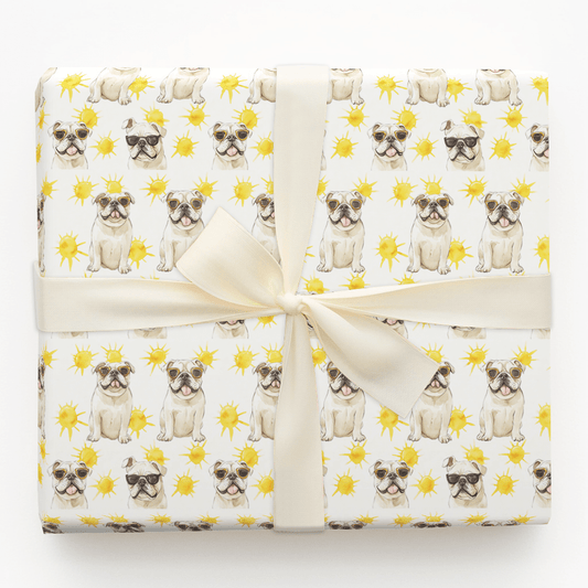 Sunny Day with the Bulldogs - Wrapping Paper - Aspen & Arlo