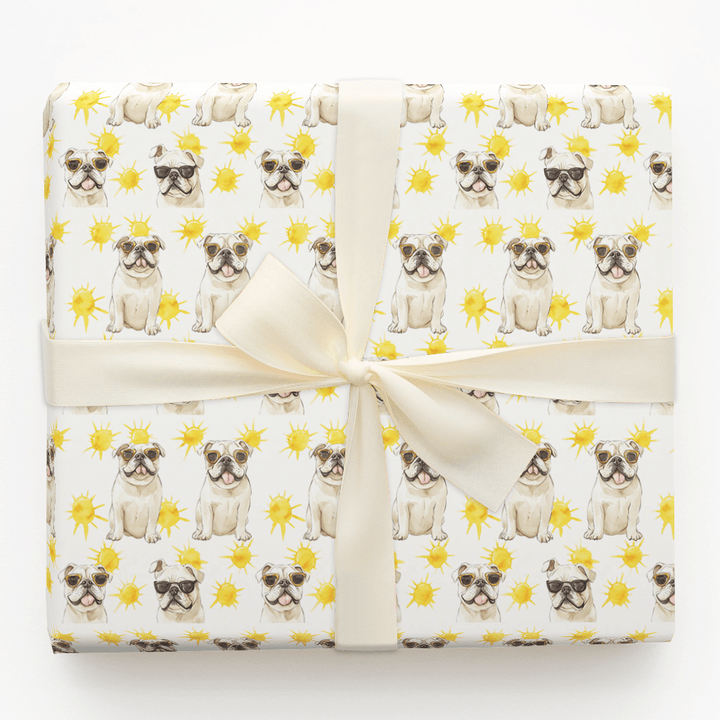 Sunny Day with the Bulldogs - Wrapping Paper - Aspen & Arlo