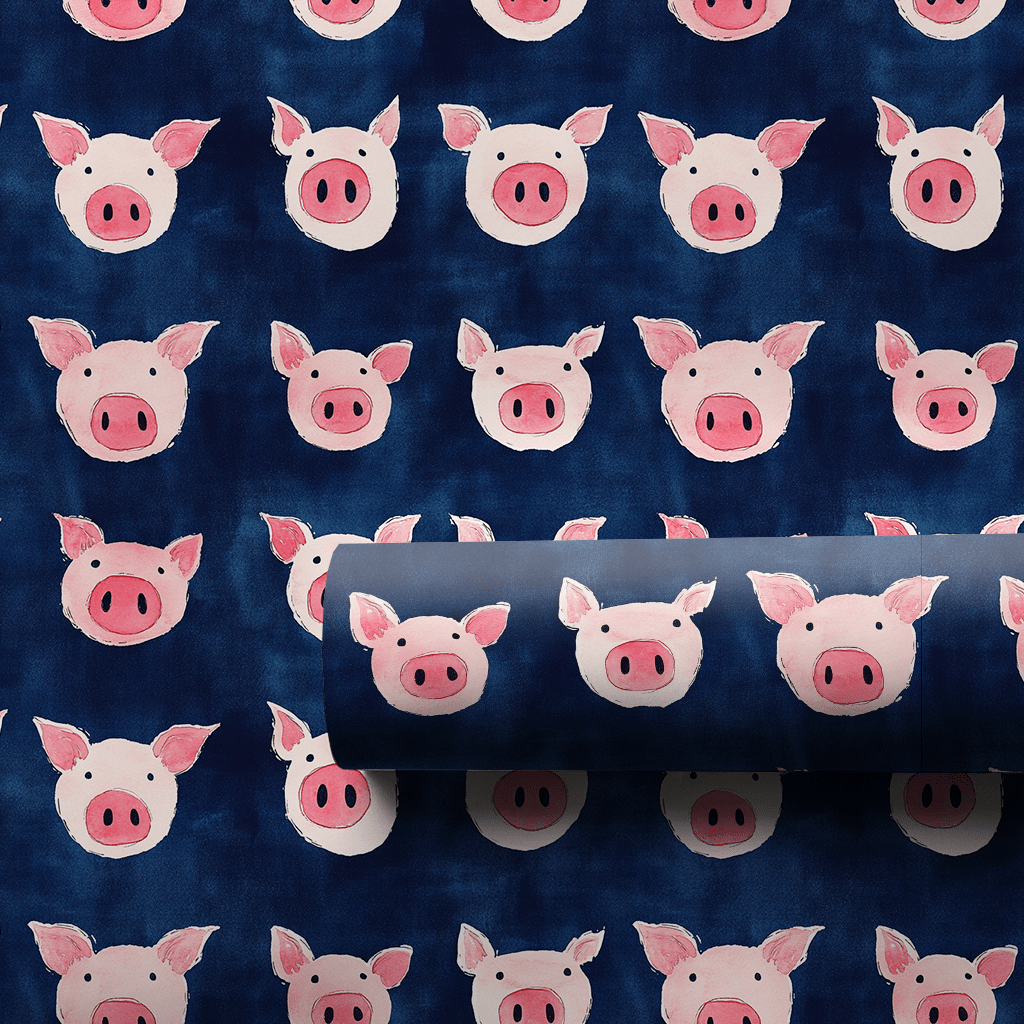 Blue Farm - Wrapping Paper - Aspen & Arlo