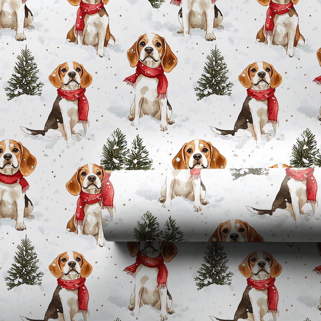 Snow Day for the Beagles - Wrapping Paper - Aspen & Arlo