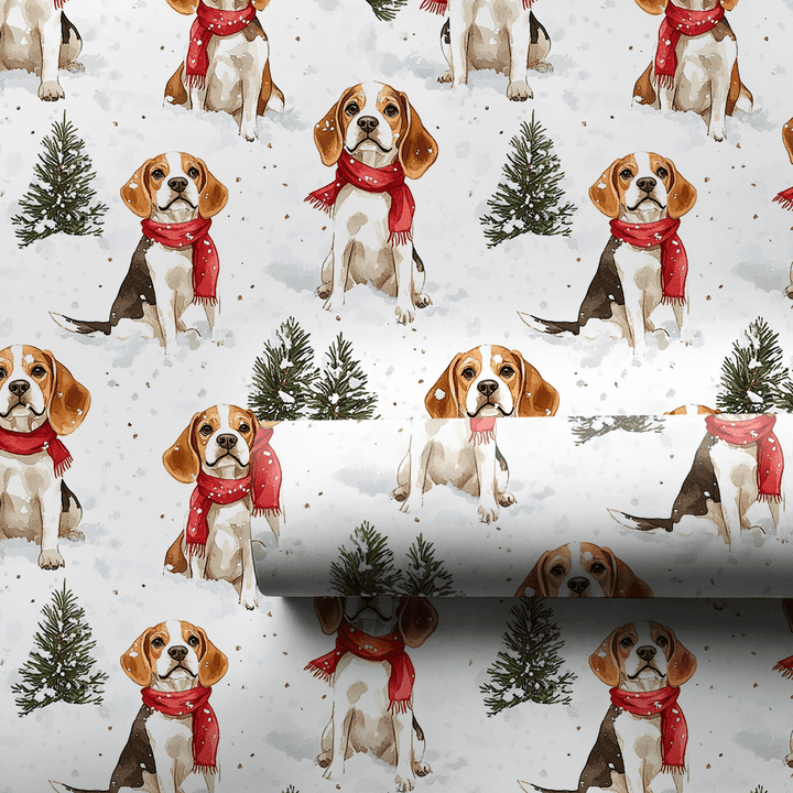 Snow Day for the Beagles - Wrapping Paper - Aspen & Arlo