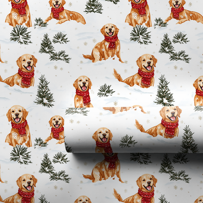 Snow Day with Red Goldens - 1 Roll