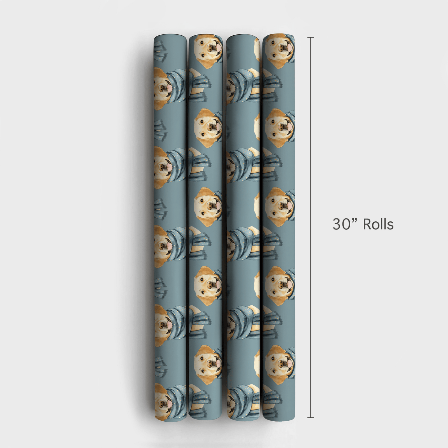 Bundle Up with the Yellow Lab - Wrapping Paper - Aspen & Arlo