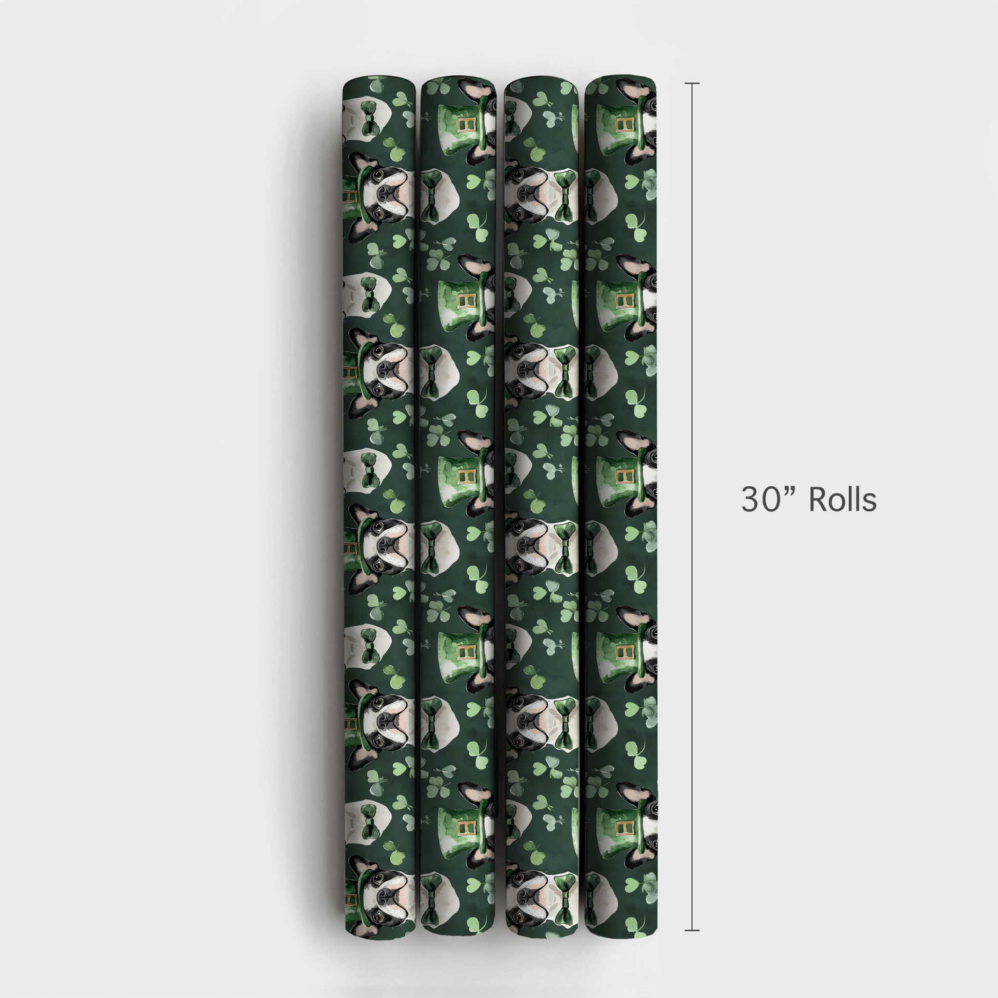 Leprechaun Boston Terrier - Wrapping Paper - Aspen & Arlo