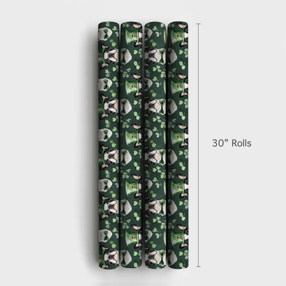 Leprechaun Boston Terrier - Wrapping Paper - Aspen & Arlo
