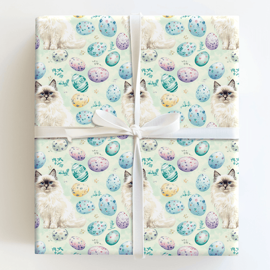 Easter Eggs with the Birman - Wrapping Paper - Aspen & Arlo