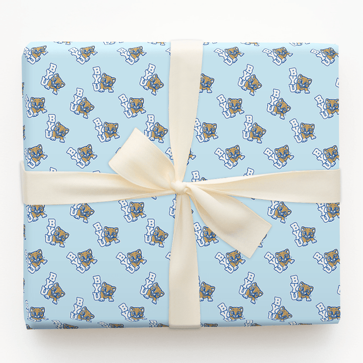 BYU Blue - Wrapping Paper - Aspen & Arlo