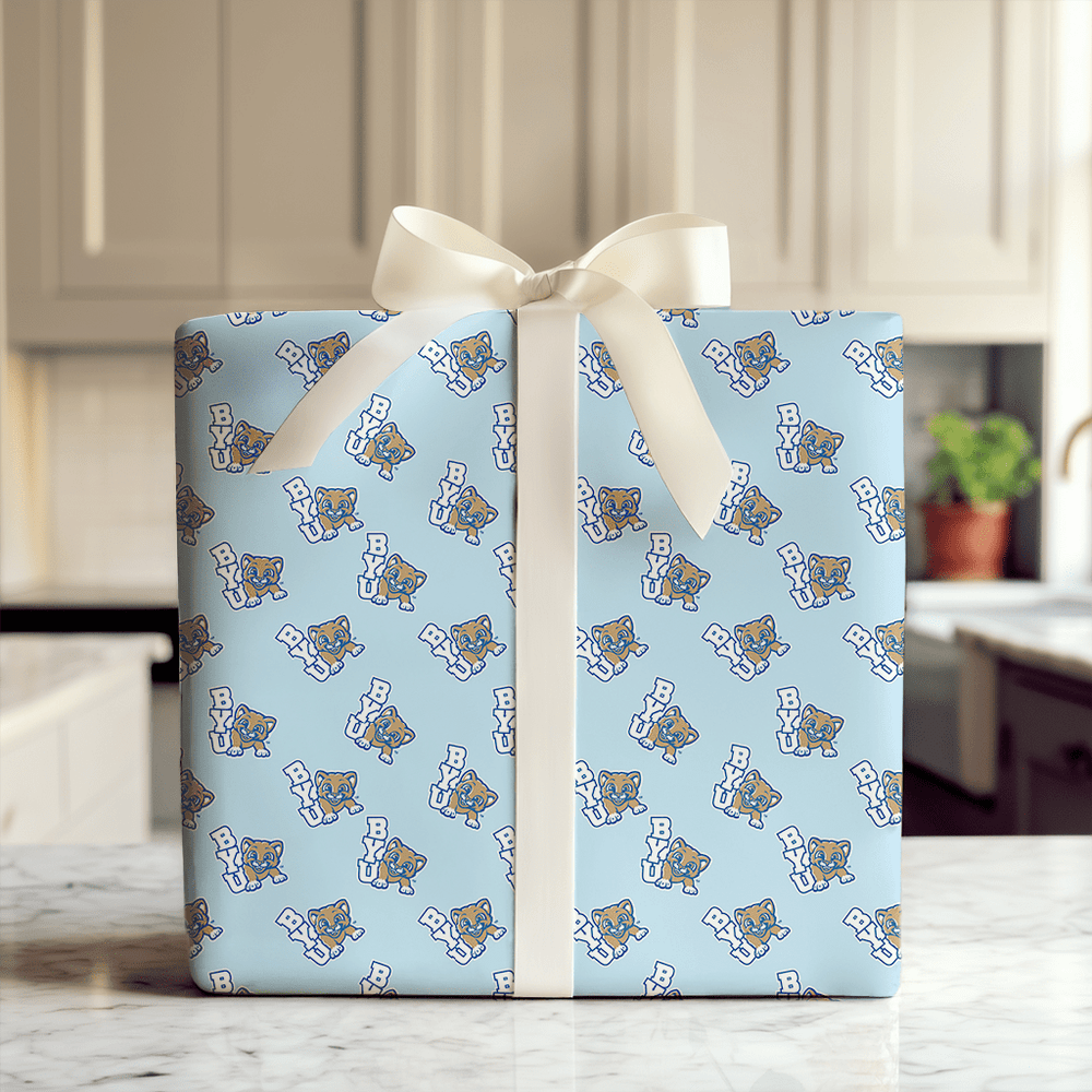 BYU Blue - Wrapping Paper - Aspen & Arlo