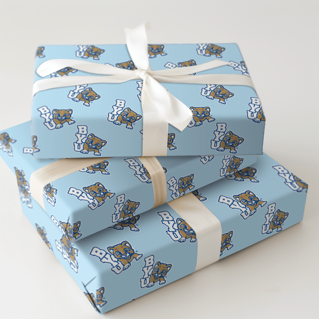 BYU Blue - Wrapping Paper - Aspen & Arlo