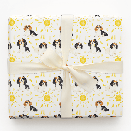 Sunny Day with the Cavalier King Charles - Wrapping Paper - Aspen & Arlo